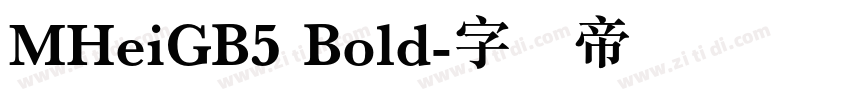 MHeiGB5 Bold字体转换
